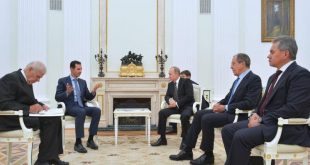 الرئيسان الروسي فلاديمير بوتين والسوري بشار الأسد في اجتماع سابق بينهما.