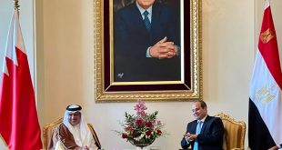 السيسي مع ولي عهد البحرين في قصر الصخير الملكي