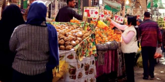 سوق مصري، حيث سجل معدل التضخم في مصر ارتفاعا في يوليو الماضي (الإنترنت)