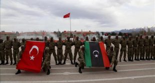 قوات تركية تشارك في تدريب مع عناصر تابعة للحكومة الوفاق في تدريب عسكري (الإنترنت)