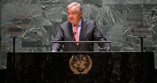 الأمين العام للأمم المتحدة أنطونيو جوتيريش، مقر الأمم المتحدة في نيويورك (أ ف ب)