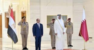الرئيس عبدالفتاح السيسي وأمير قطر تميم بن حمد، الدوحة، 14 سبتمبر 2022 (الرئاسة المصرية)
