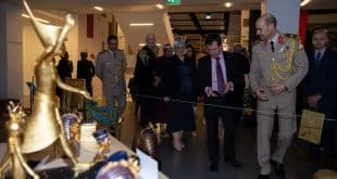 معرض مصاحب لاحتفالية مكتب الدفاع المصري في لندن بذكرى انتصارات أكتوبر في المتحف الوطني للجيش البريطاني أمس الخميس. (تايمز أوف إيجيبت)
