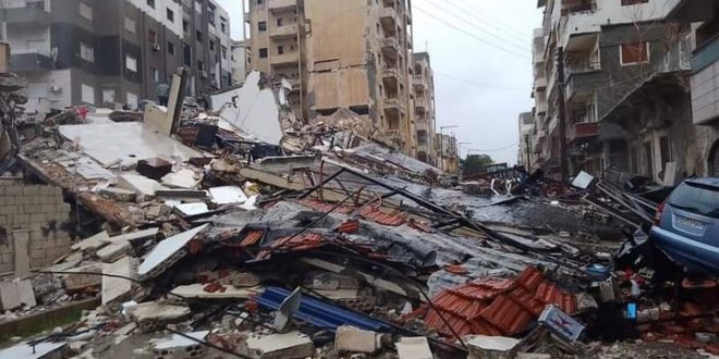 اثار الدمار الذي خلفه الزلزال في سوريا (الانترنت)
