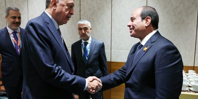 الرئيس السيسي مع نظيره التركي رجب طيب أردوغان (الانترنت)