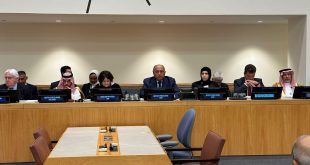 شكري لدى مشاركته في الاجتماع الوزاري لدعم الاستجابة الإنسانية في السودان والمنطقة، اليوم الأربعاء في نيويورك. (وزارة الخارجية المصرية)