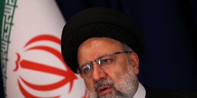 الرئيس الإيراني إبراهيم رئيسي خلال مؤتمر صحفي في نيويورك، 20 سبتمبر 2023. (رويترز)