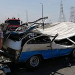 مصرع 13 بحادث تصادم شاحنة بحافلة ركاب في أسيوط