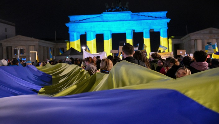 AFP 20250224 36YJ28X v1 HighRes GermanyUkraineRussiaConflictAnniversaryProtest