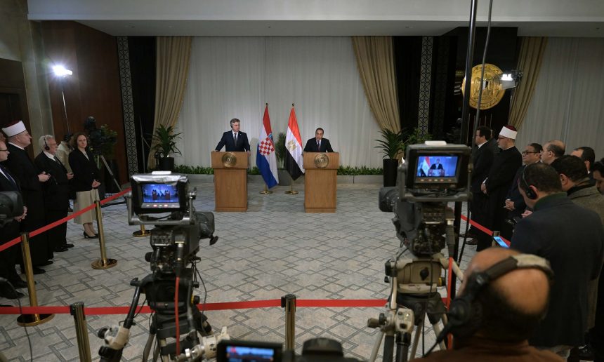 مؤتمر صحفي بين رئيسي وزراء مصر وكرواتيا