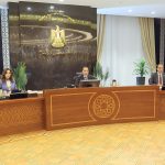 وزيرة التنمية المحلية خلال اجتماع مجلس المحافظين