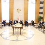 وزير الأوقاف يستقبل قاضي قضاة فلسطين ووزير الأوقاف الفلسطيني وعددًا من القضاة والعلماء الفلسطينيين بمسجد مصر بالعاصمة الإدارية