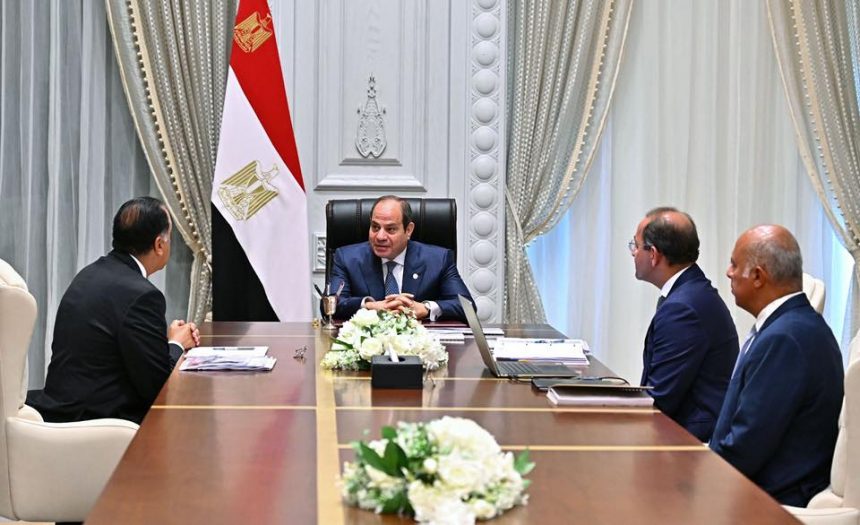 السيسي ووزير المالية