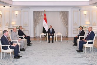 السيسي ووزير خارجية تركيا
