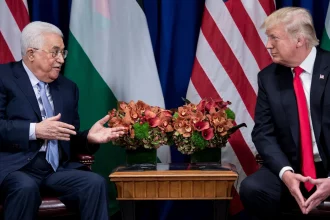 دونالد ترامب والرئيس الفلسطيني