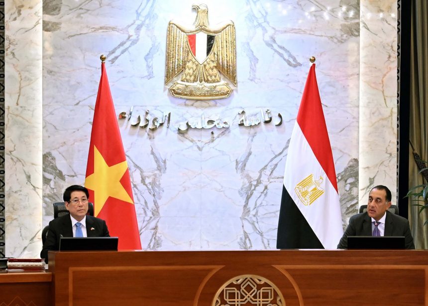 رئيس الوزراء يستقبل رئيس جمهورية فيتنام الاشتراكية والوفد المرافق بالعاصمة الإدارية الجديدة