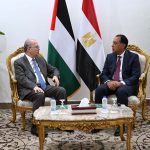 رئيس وزراء فلسطين خلال لقائه مصطفى مدبولي