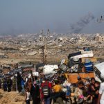 نازحون جراء القصف الإسرائيلي على غزة
