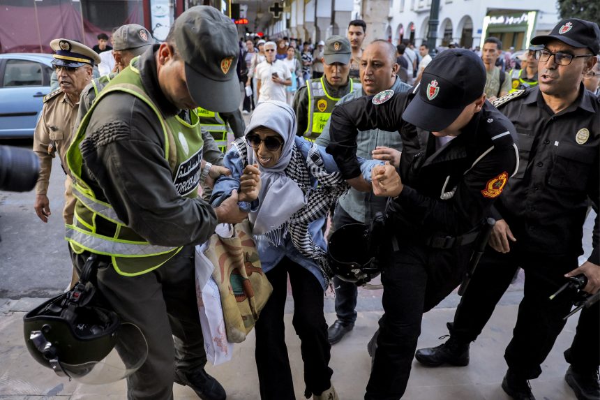 AFP 20250927 76Z67AZ v2 HighRes TopshotMoroccoPoliticsProtestHealth