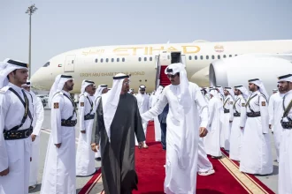 رئيس الإمارات يصل إلى الدوحة