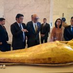 رئيس سنغافورة يزور المتحف القومي للحضارة المصرية