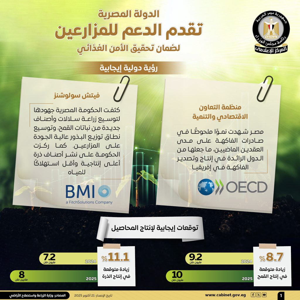 هكذا تدعم الحكومة الزراعة.. 70 مليار جنيه سنويًا لتوفير الأسمدة ومشروعات لتأهيل الترع وتحديث نظم الري (إنفوجراف) 2 1 1