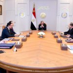 السيسي خلال لقائه مو دينغيه رئيس مجلس إدارة مجموعة الصين الوطنية للهندسة الكيميائية