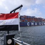 بعد مرورها بأمان من باب المندب. سفينة الحاويات العملاقة CMA CGM JULES VERNE تعبر قناة السويس