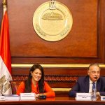 المشاط خلال لقاء أعضاء لجنة الشئون الخارجية بمجلس الشيوخ