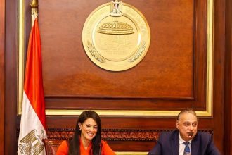 المشاط خلال لقاء أعضاء لجنة الشئون الخارجية بمجلس الشيوخ