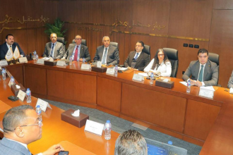 وزير التخطيط خلال لقائه بهاء الغنام، المدير التنفيذي لجهاز مستقبل مصر للتنمية المستدامة.