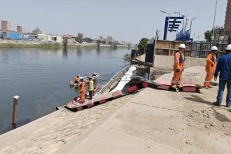 تسرب بقعة سولار بترعة الإسماعيلية. والقابضة للمياه لا تأثير على جودة مياه الشر 1